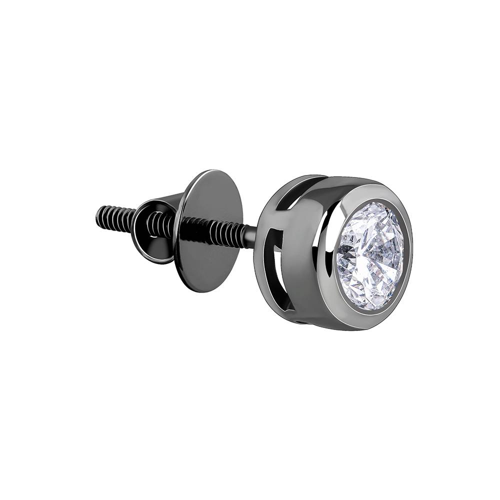 Giva 925 Black Rhodium Dapper Stud For Him | Gifts For Mens And Boys| With Certificate Of Authenticity And 925 Stamp  : MER039