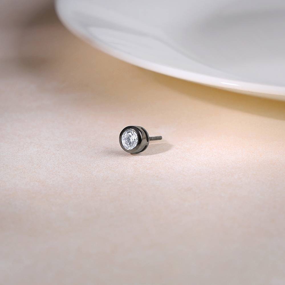 Giva 925 Black Rhodium Dapper Stud For Him | Gifts For Mens And Boys| With Certificate Of Authenticity And 925 Stamp  : MER039