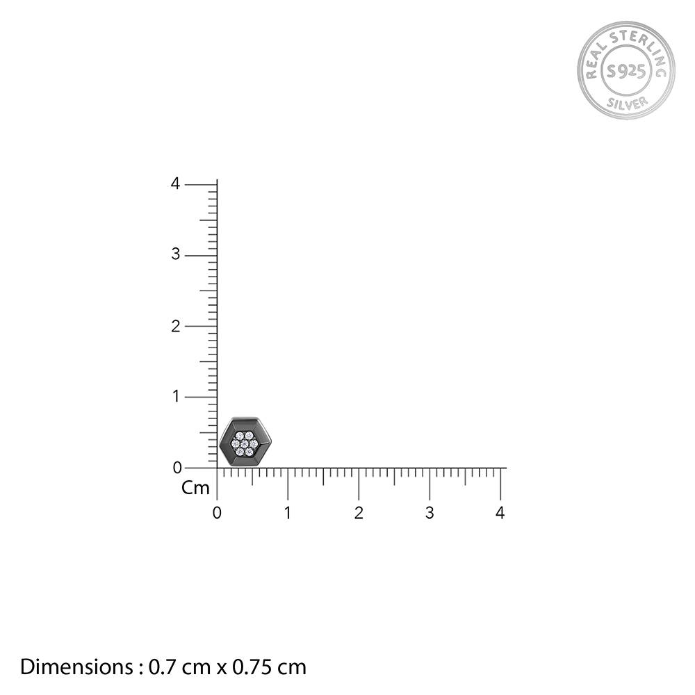 Giva 925 Black Rhodium Adam Stud For Him : MER041MER041