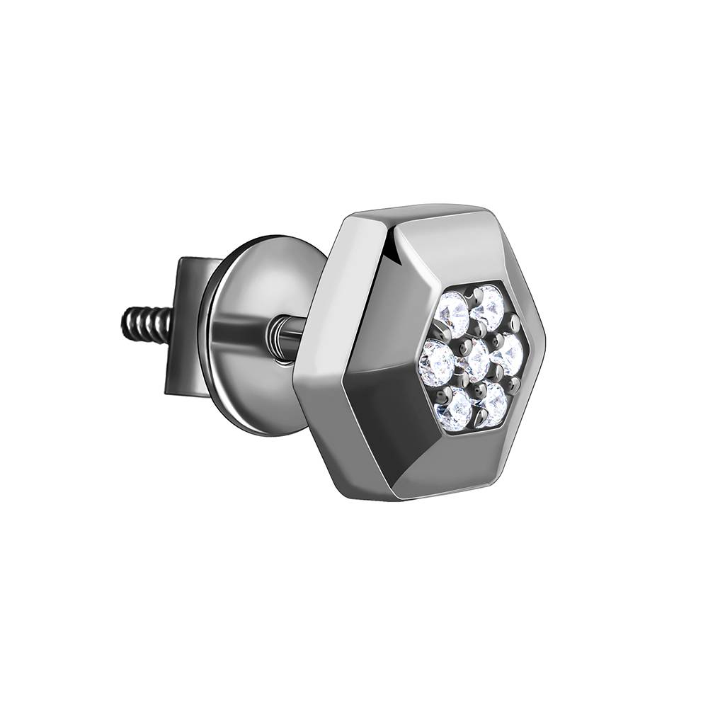 Giva 925 Black Rhodium Adam Stud For Him : MER041