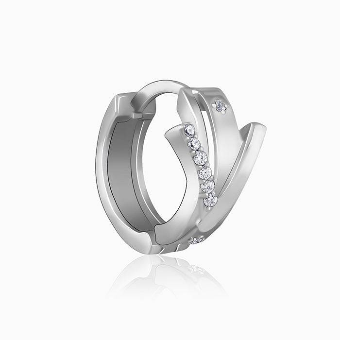 925 Silver Victory Hoop Earrings For Him| Studs To Gift Men & Boys : MER063