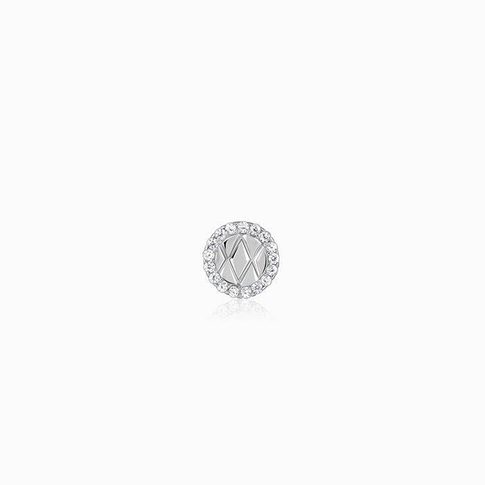 925 Silver Jacquard Stud For Him, Studs To Gift Men & Boys : MER064