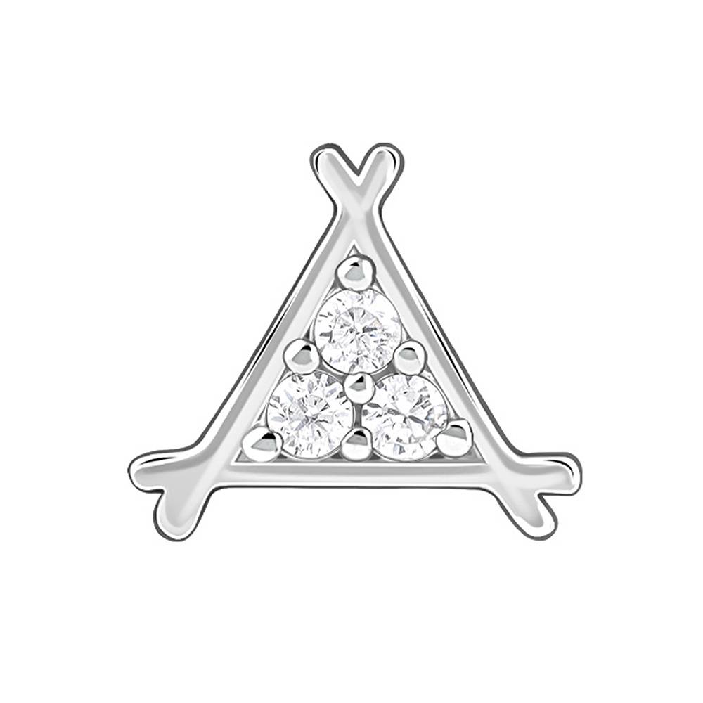Giva 925 Silver Triangle Stud For Him : MER080