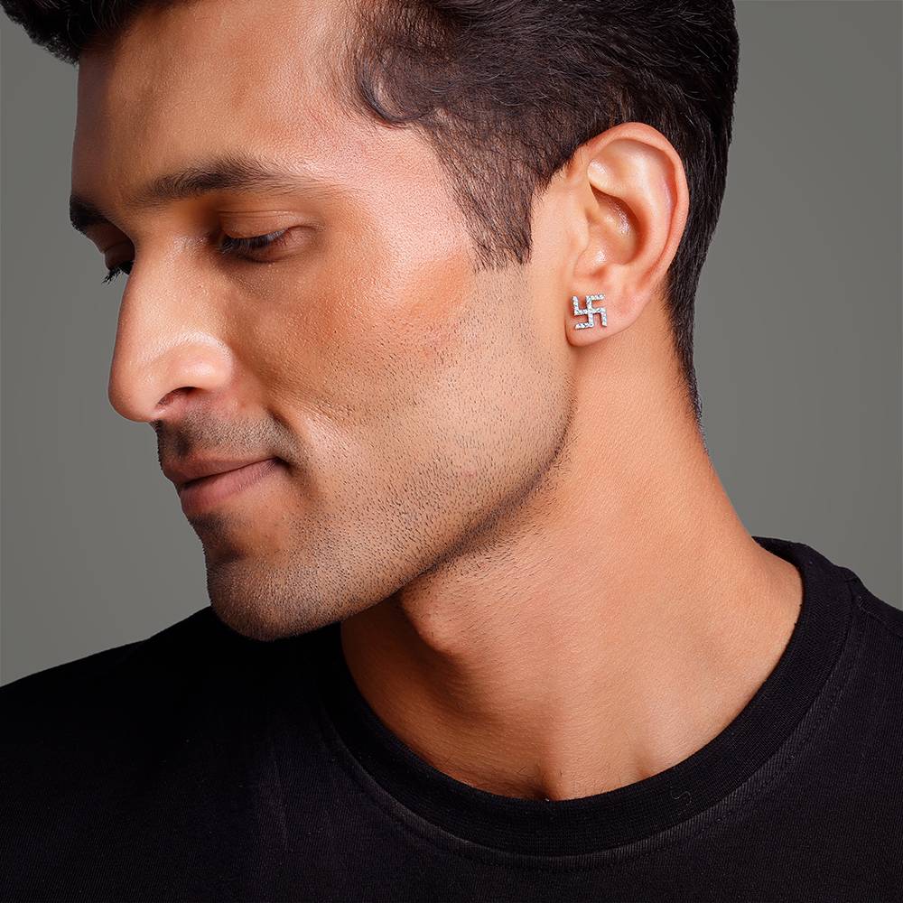 Swastik Shine Stud For Him : MER083