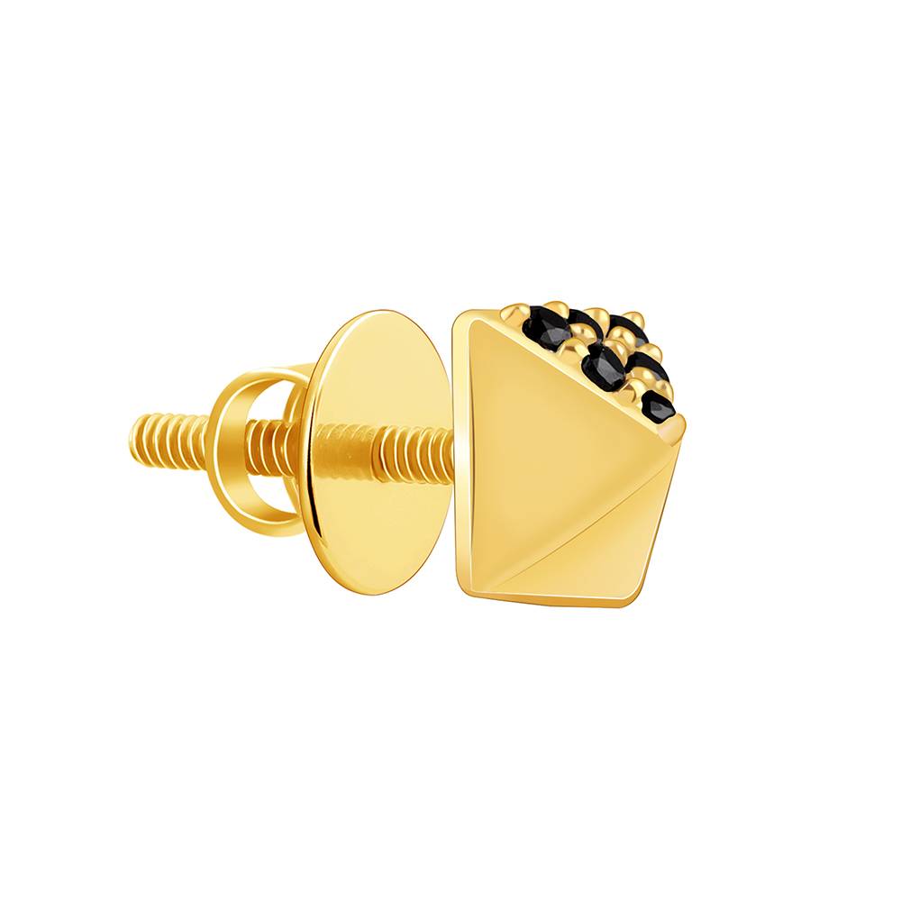Giva 925 Silver Golden Midnight Pyramid Stud For Him : MER091