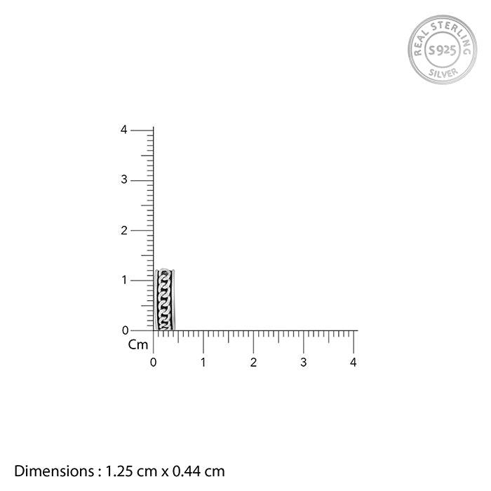 925 Oxidised Silver Linked Chain Hoop Stud For Him| Drops To Gift Men & Boys : MER098MER098