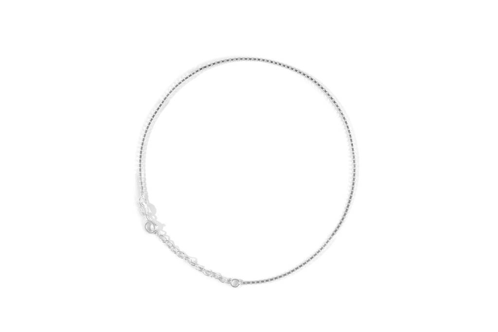 Pure 925 Silver Box Chain Bracelet For Men & Women : SB-02