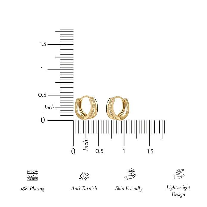 Amalfa Mira'S Huggie Hoop Earrings For Women & Girls : MITIERGD