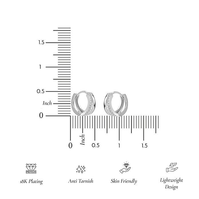 Amalfa Mira'S Huggie Hoop Earrings For Women & Girls : MITIERSL