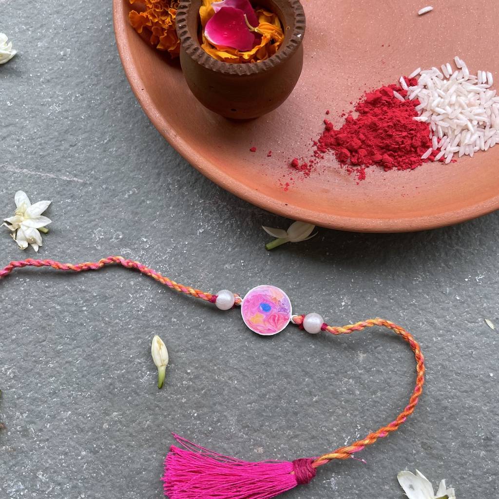 Full Moon Rakhi - Silver : MJ335