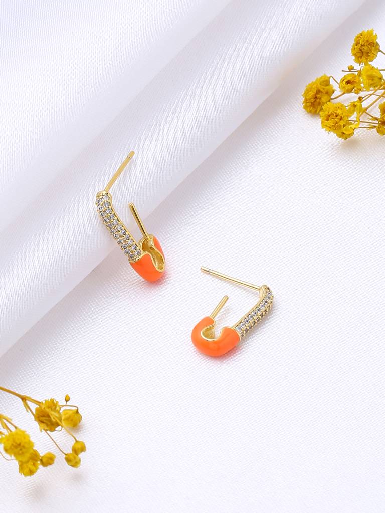 Cotton Candy Safety Pin Earrings