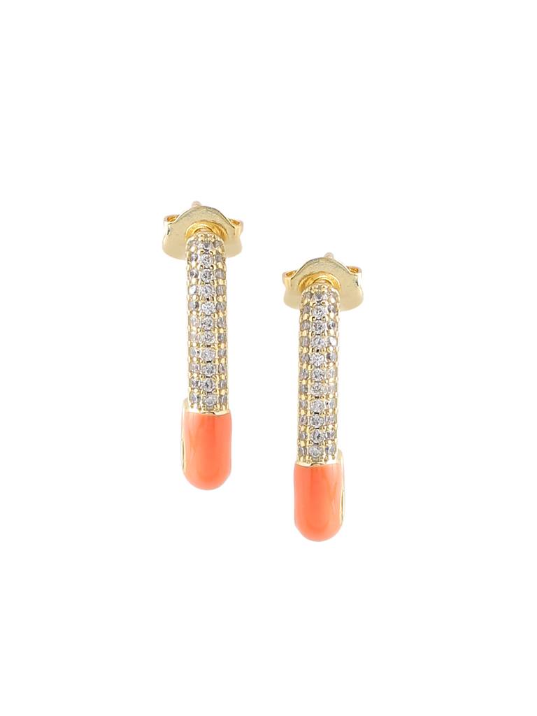 Cotton Candy Safety Pin Earrings