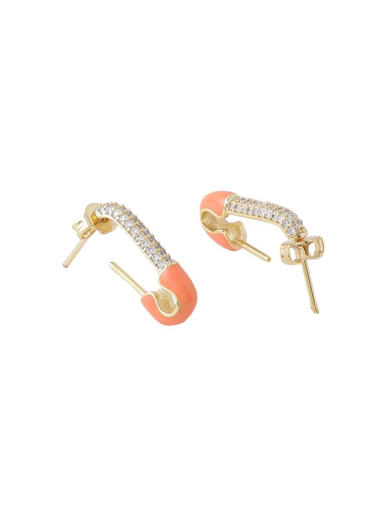 Cotton Candy Safety Pin Earrings