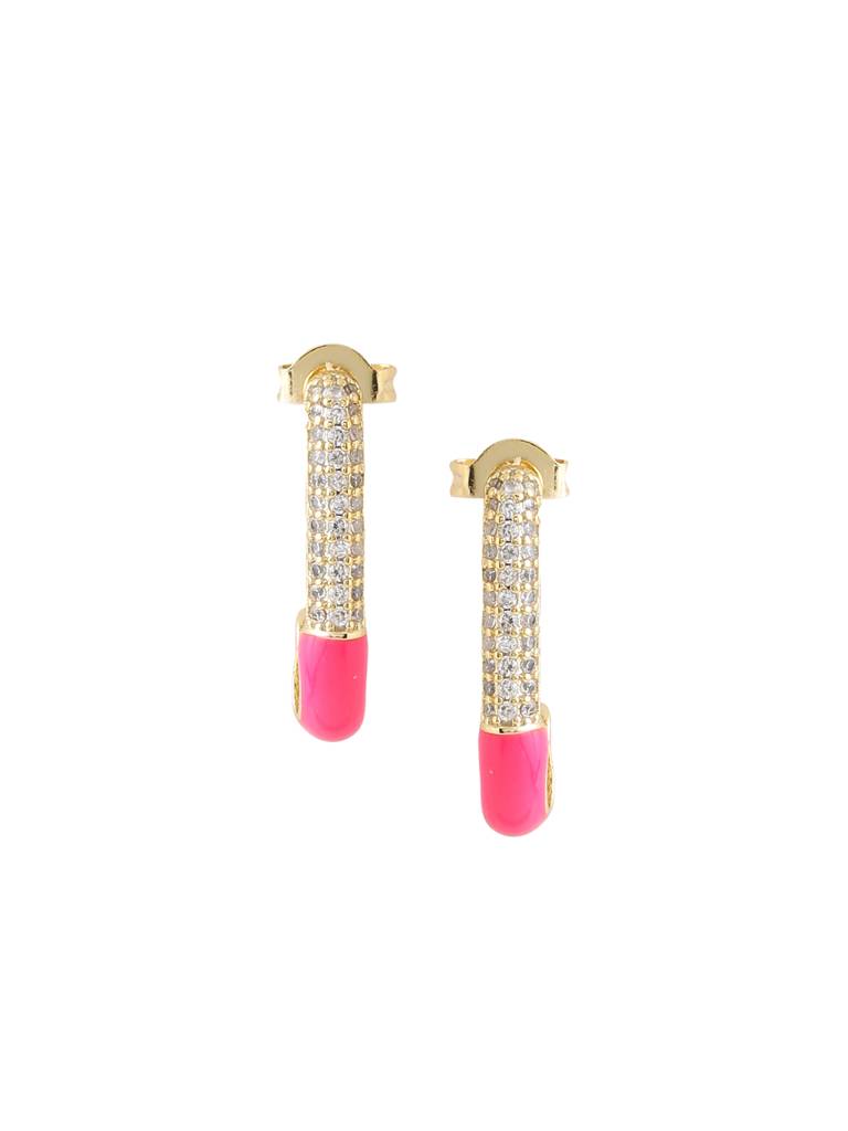 Cotton Candy Safety Pin Earrings