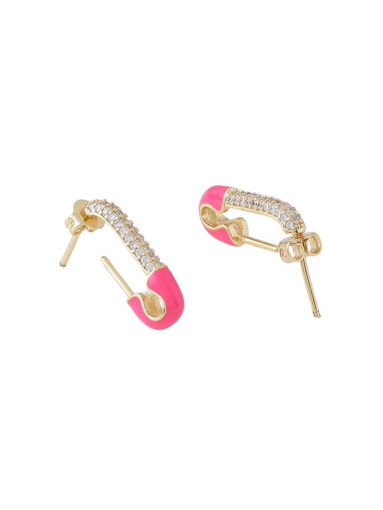 Cotton Candy Safety Pin Earrings