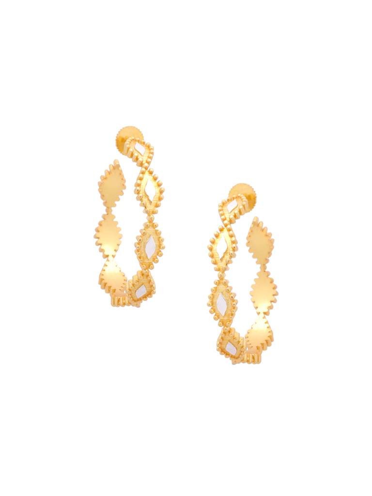 Mitali Jain Bikaner Hoops Medium : MJ486_Golden