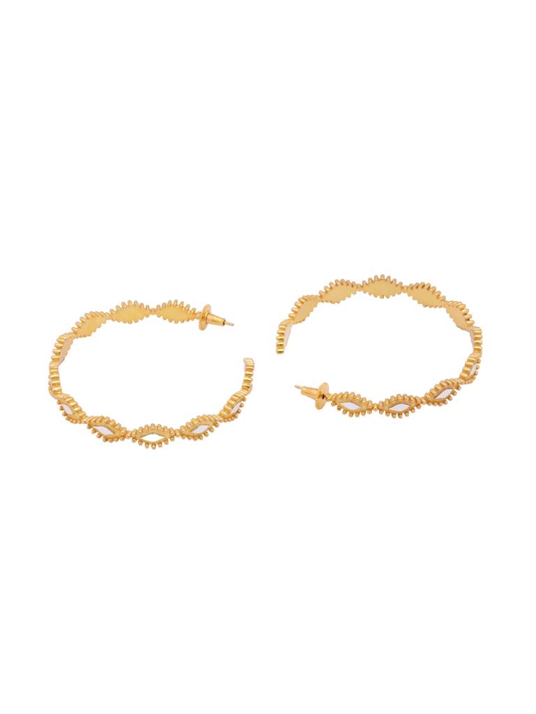 Mitali Jain Bikaner Hoops Large : MJ487_Golden