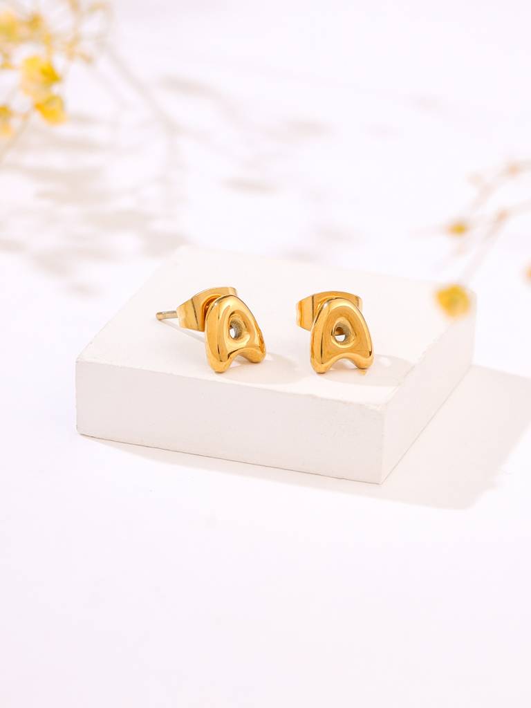 Mitali Jain Initial Studs : MJ497_A