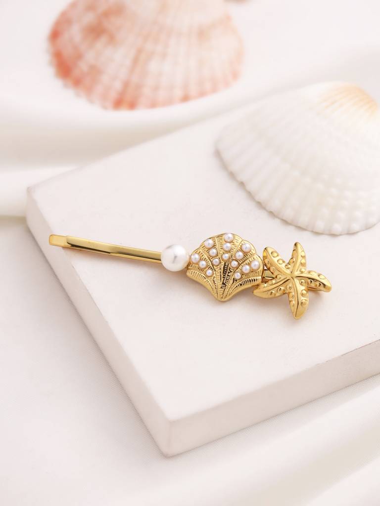 Pearl Seashell Hair Pin : MJ504