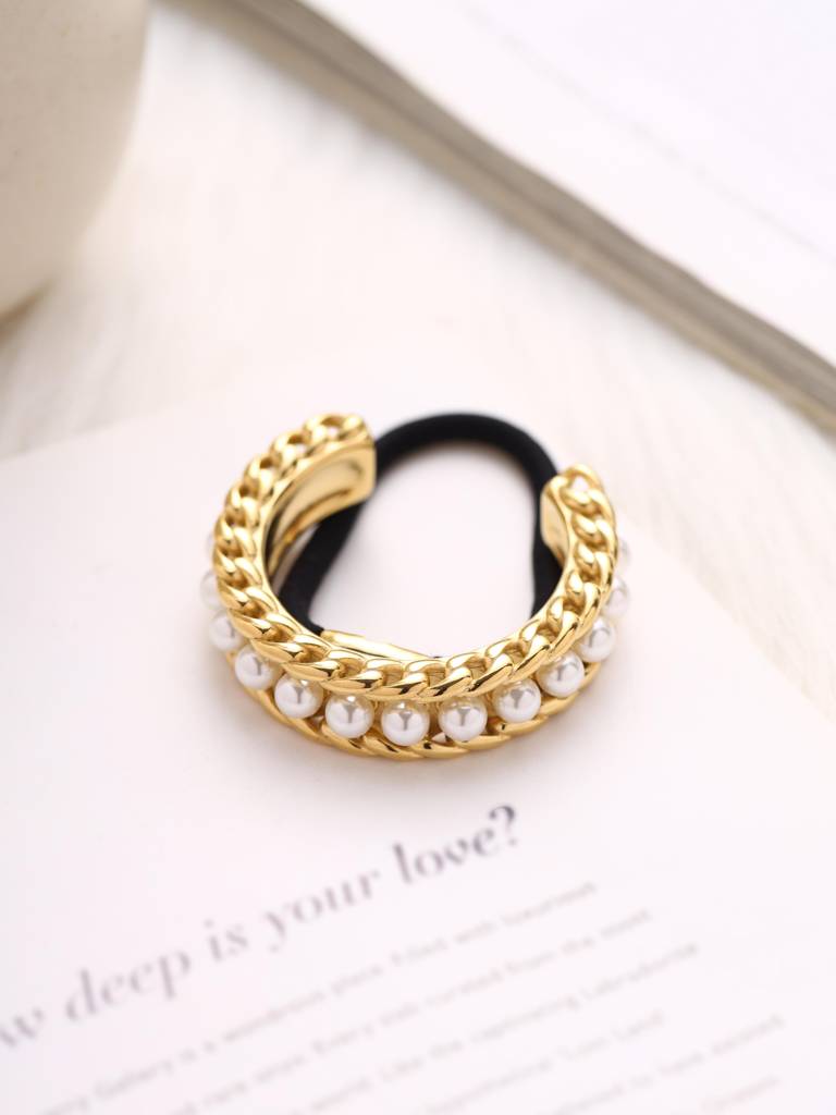 Pearl Braid Hair Cuff Tie : MJ513