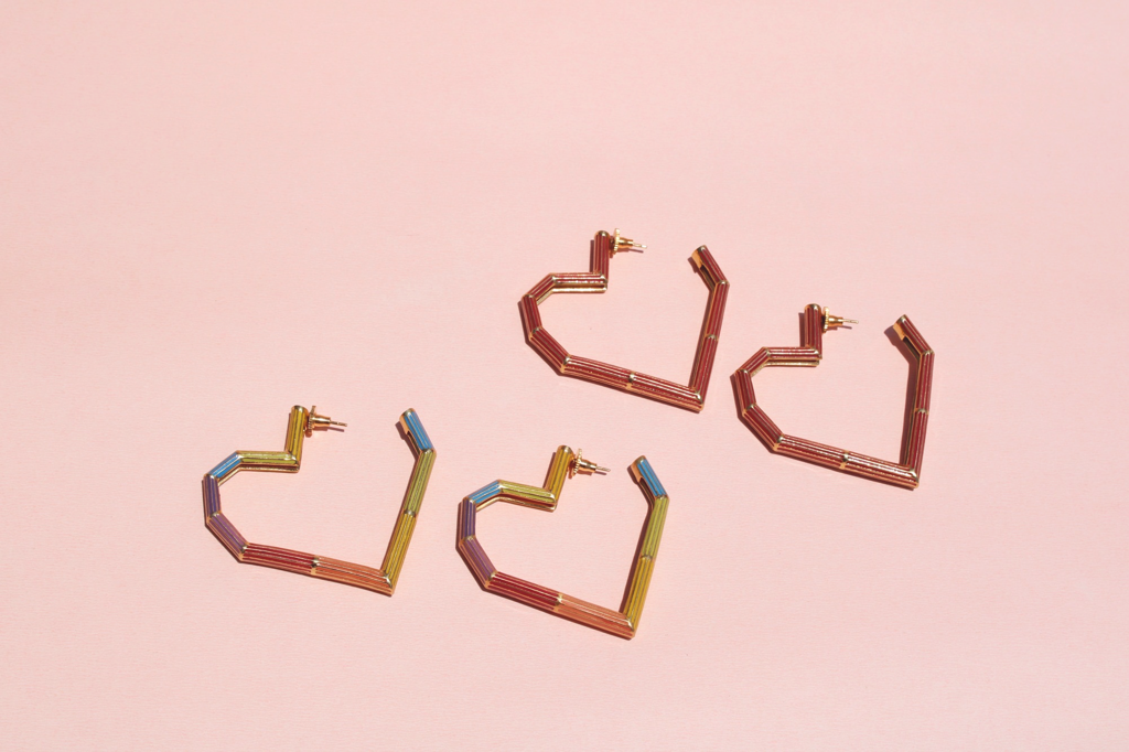 Heart Rainbow Earring : MJR22E2M