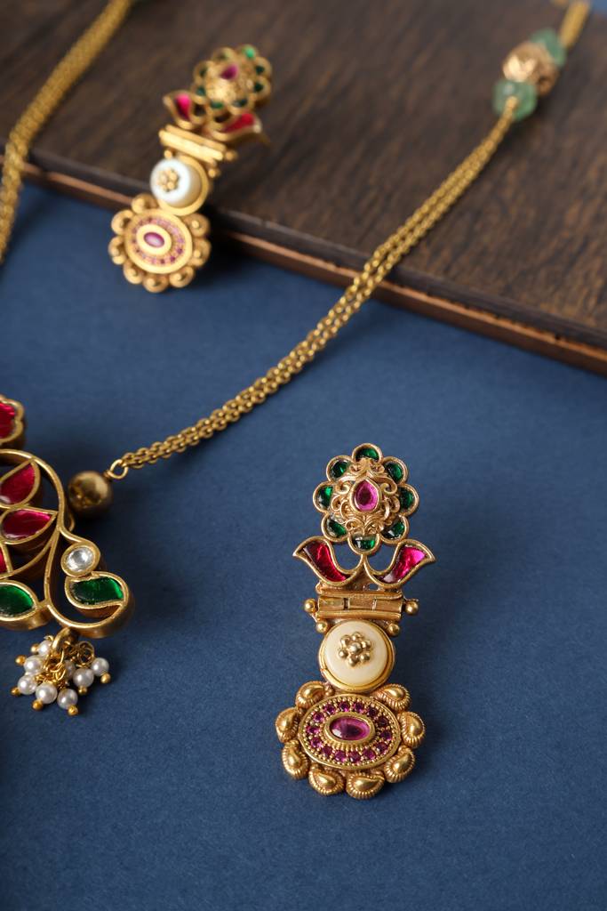 Kundan Temple Pendant Necklace Set : MMAY2516