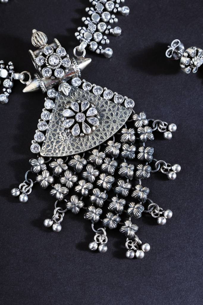 Long Cz Necklace Set : MMAY2558