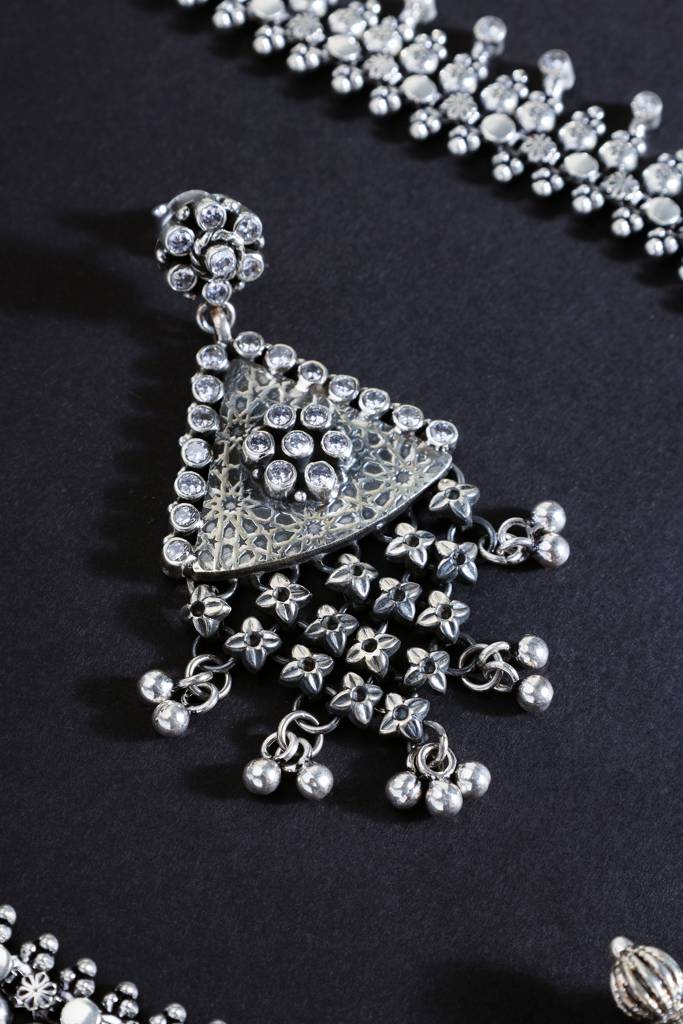 Long Cz Necklace Set : MMAY2558