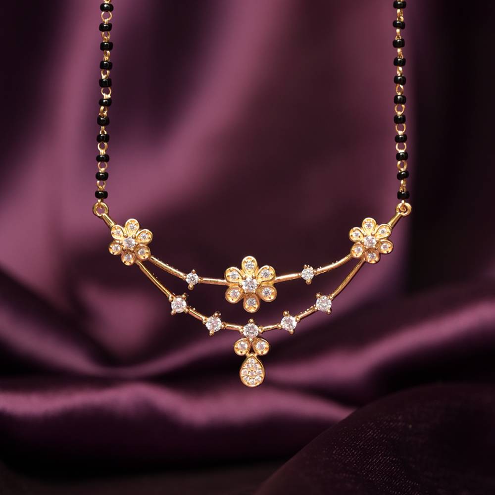 Floral Elegance Mangalsutra | 18K Gold Vermeil : MN024