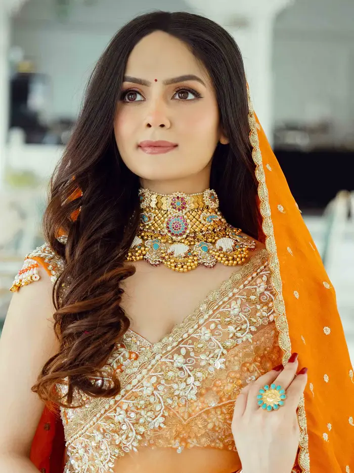 Multicolor Gold Plated Jadau Kundan Bridal Necklace Set : MO-S24M