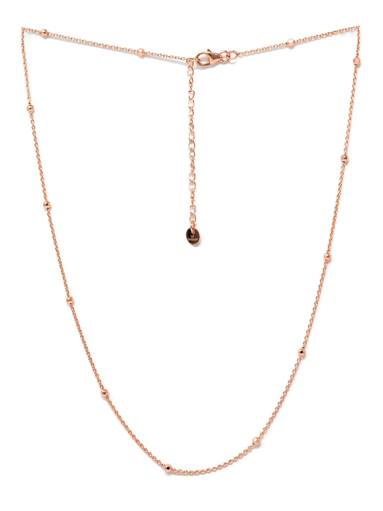 Mannash Granulated Station Gold Plated Sterling Silver Chain : MPRNC619D1478