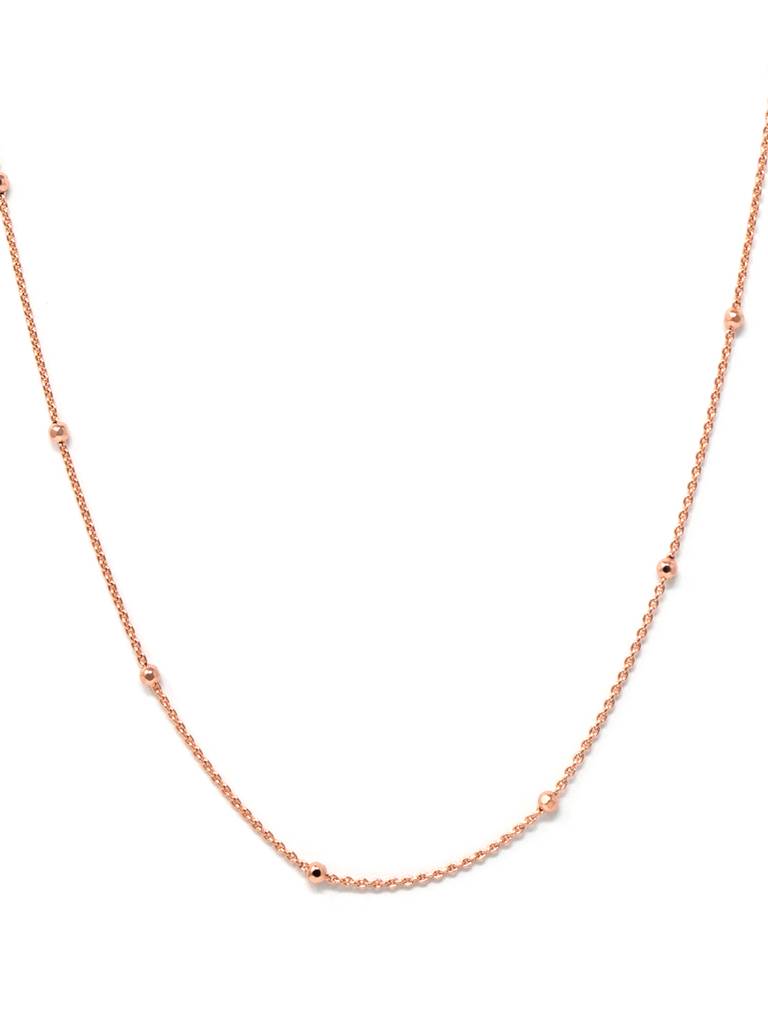 Mannash Granulated Station Gold Plated Sterling Silver Chain : MPRNC619D1478