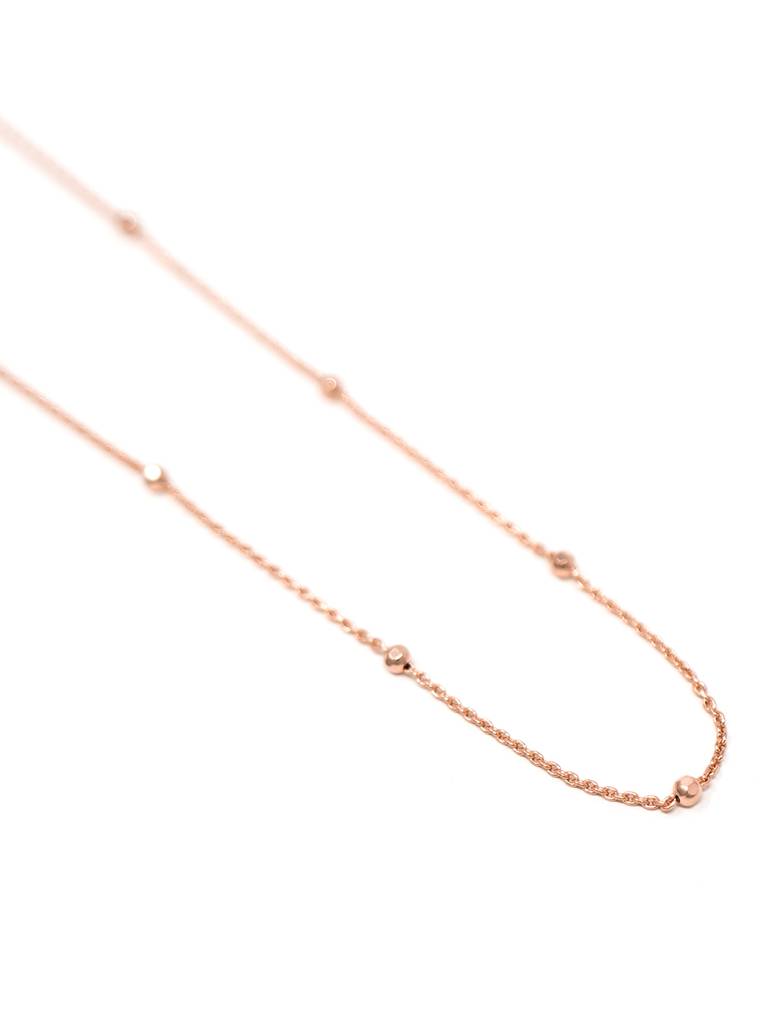 Mannash Granulated Station Gold Plated Sterling Silver Chain : MPRNC619D1478