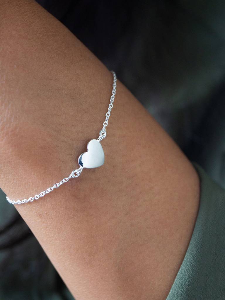 Just A Little Heart Sterling Silver Chain Bracelet : MPSBC364D799