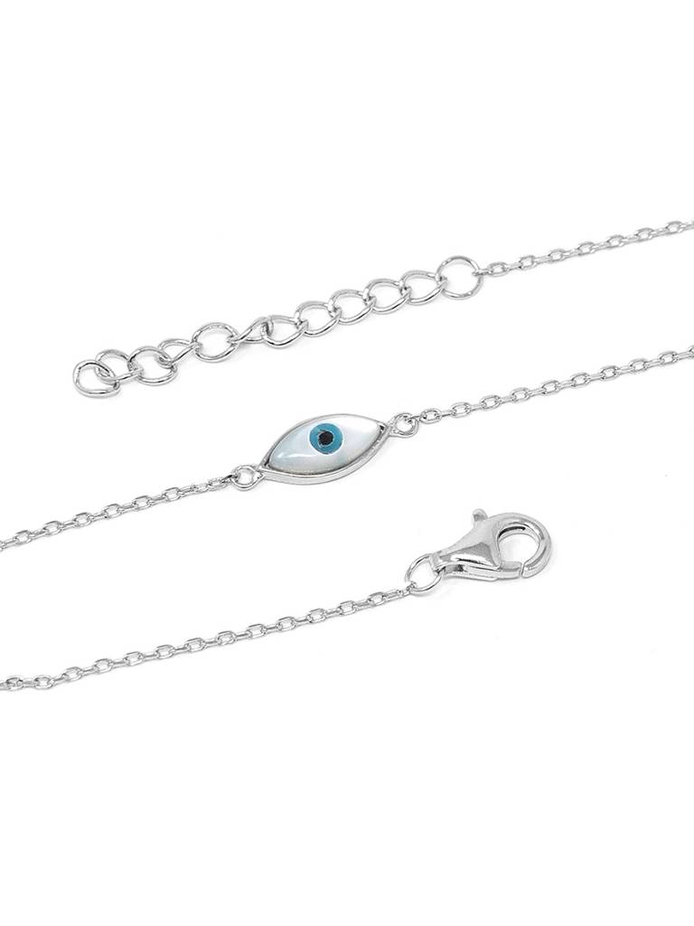 Evil Eye Sterling Silver Chain Bracelet