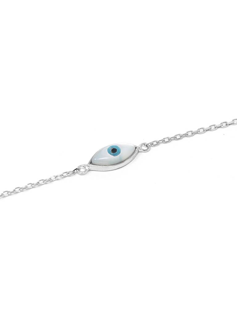Evil Eye Sterling Silver Chain Bracelet