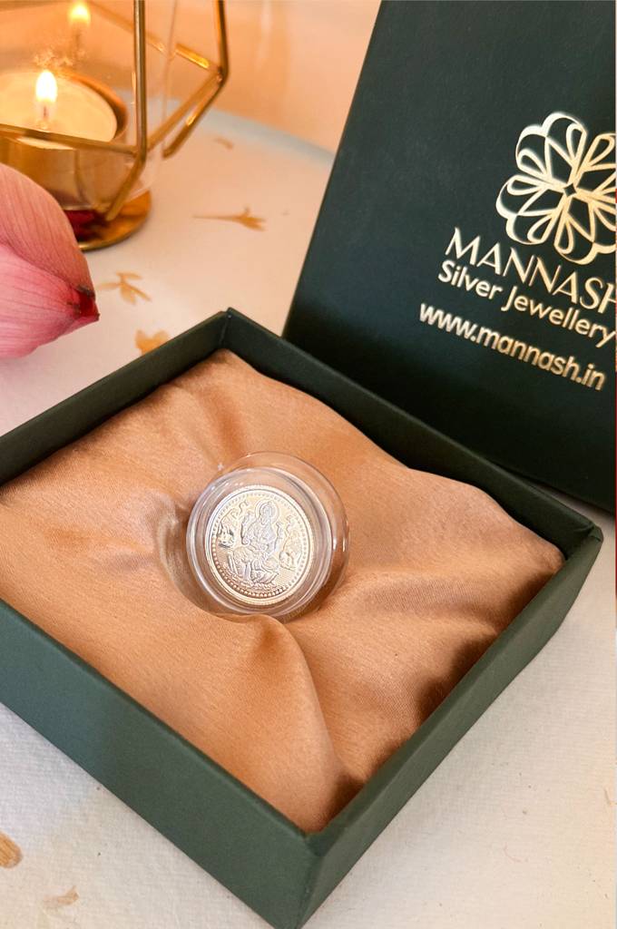 999 Purity Silver Lakshmi Coin (5Gm) -Festive Fortune Diwali Gift Hamper : MPSDHY926D2332
