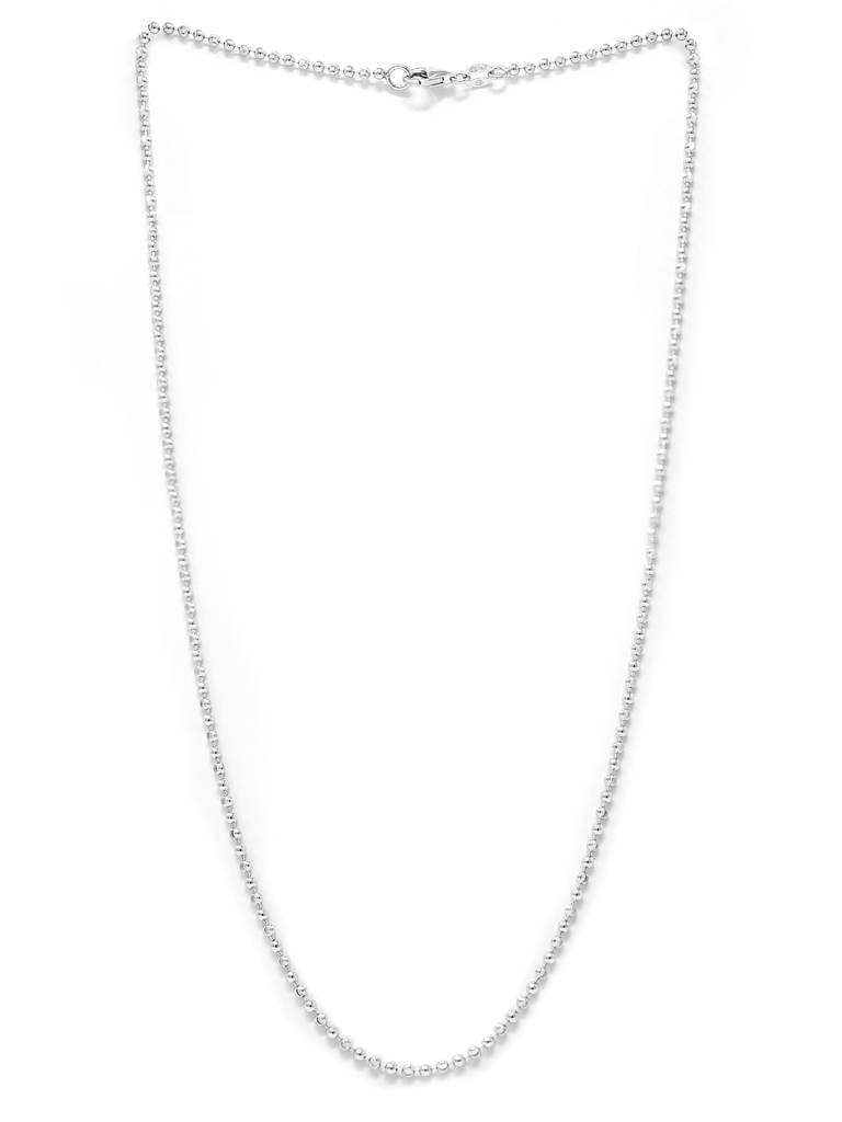Mannash Sparkling Cutting Balls Sterling Silver Chain : MPSNC579D1373