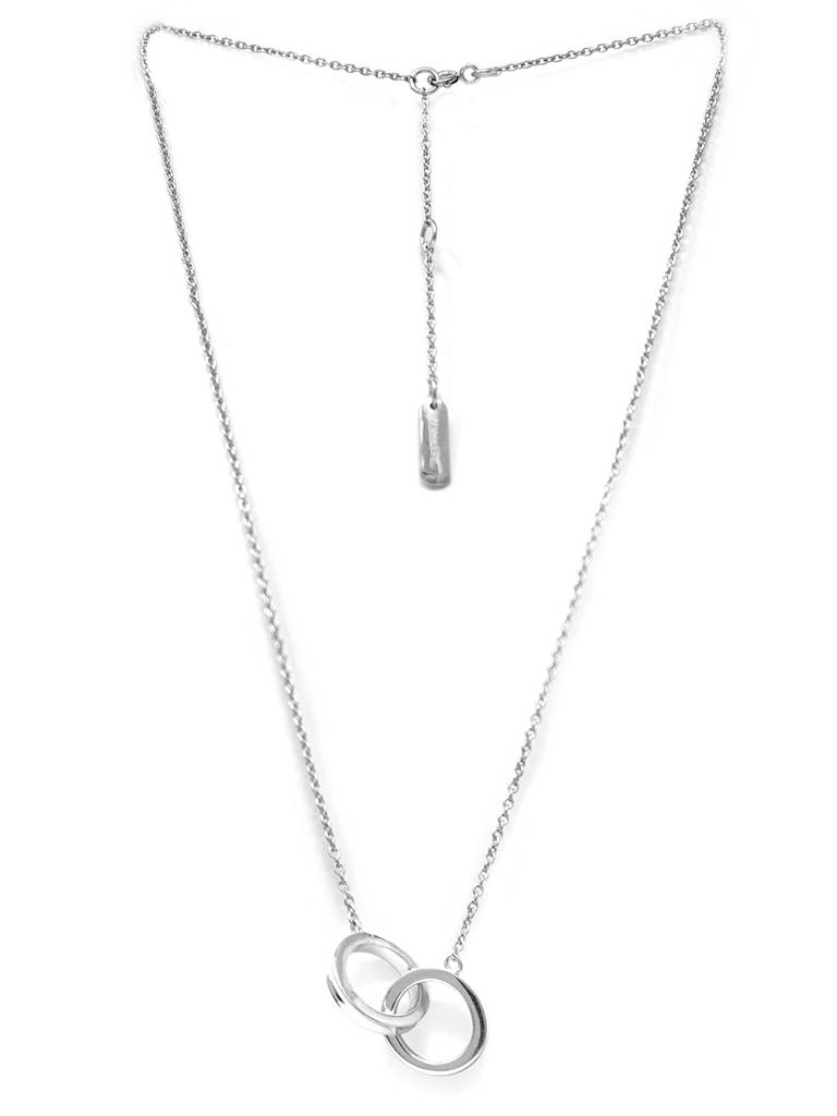 Entangled Circles Sterling Silver Chain Necklace : MPSNCP652D1545