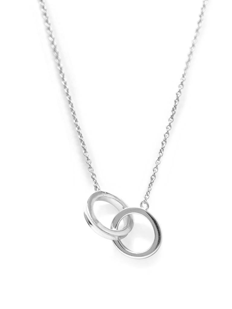 Entangled Circles Sterling Silver Chain Necklace : MPSNCP652D1545