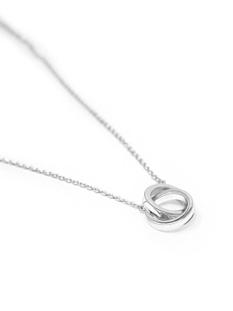 Entangled Circles Sterling Silver Chain Necklace : MPSNCP652D1545