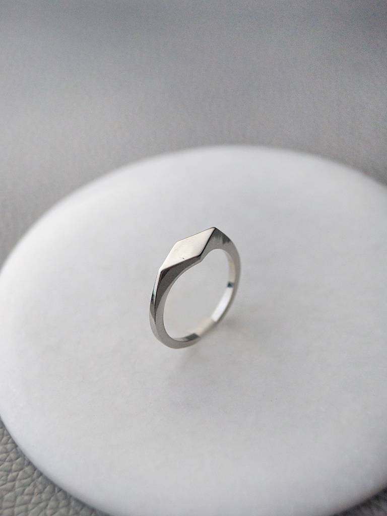 Simplicity Geometric Sterling Silver Ring : MPSRC588D1387