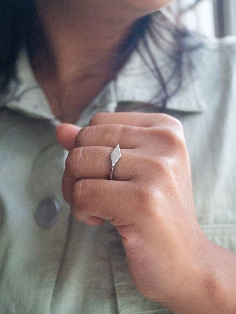 Simplicity Geometric Sterling Silver Ring : MPSRC588D1387