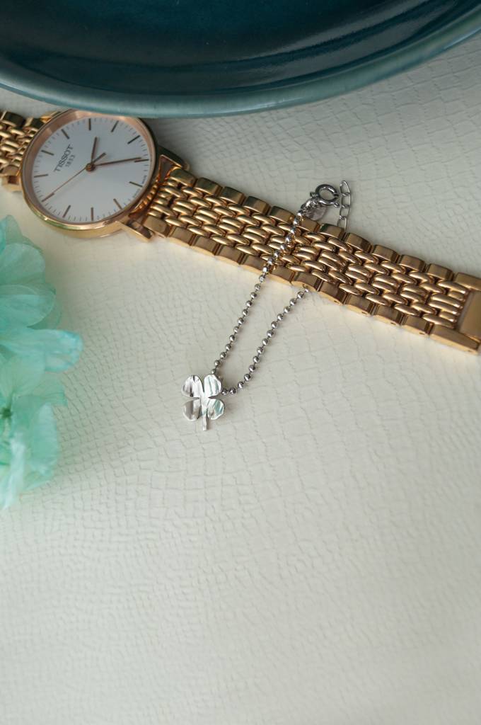 Good Luck Clover Sterling Silver Watch Charm : MPSWR674D1633