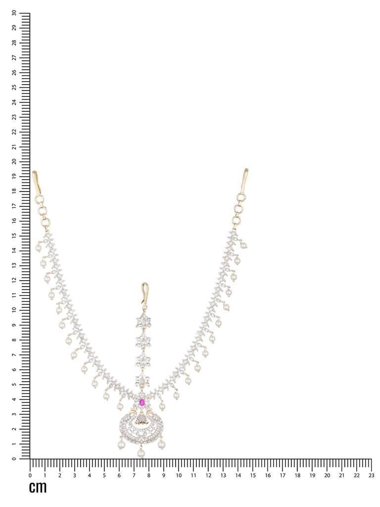 Gold-Plated Ad-Studded Mathapatti : MPT-JS23-10010