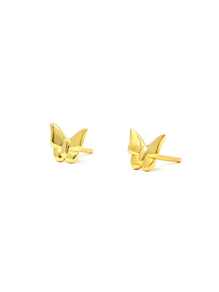 Mannash Fluttering Butterflies Rose Gold Plated Sterling Silver Stud Earrings : MPYES613D1467