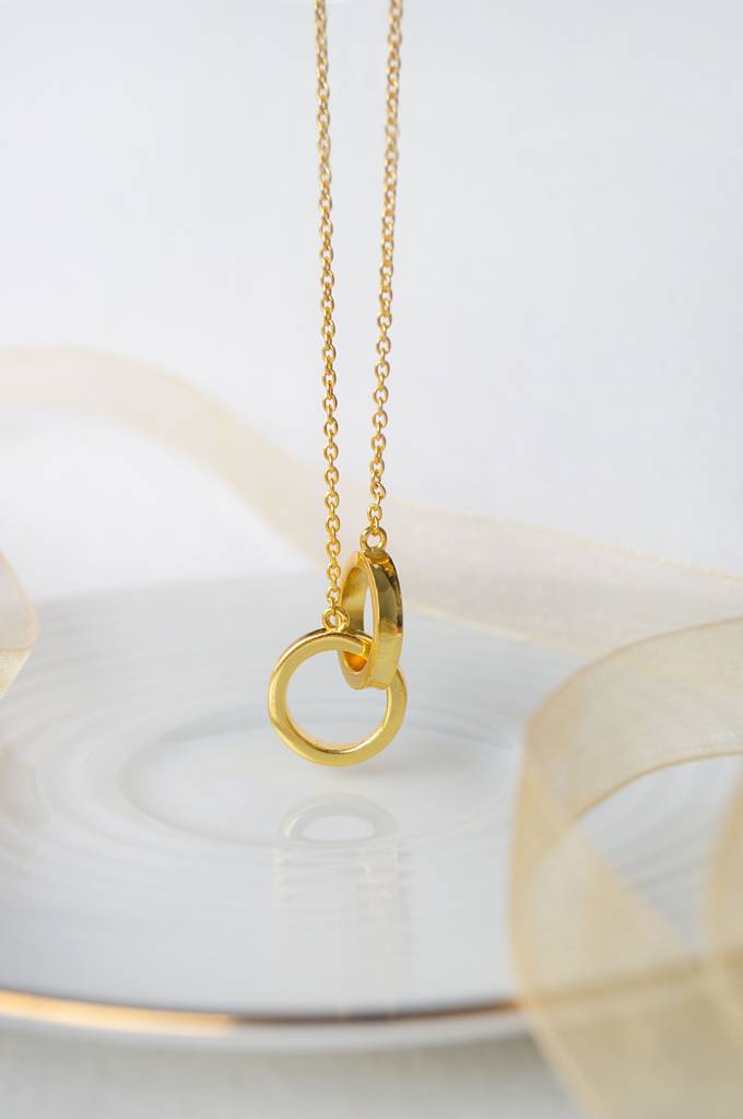 Entangled Circles Sterling Silver Chain Necklace : MPYNCP652D1544