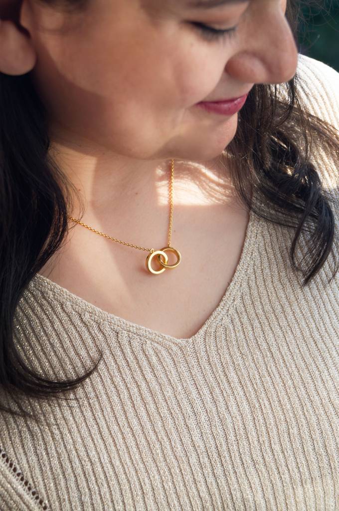 Entangled Circles Sterling Silver Chain Necklace : MPYNCP652D1544