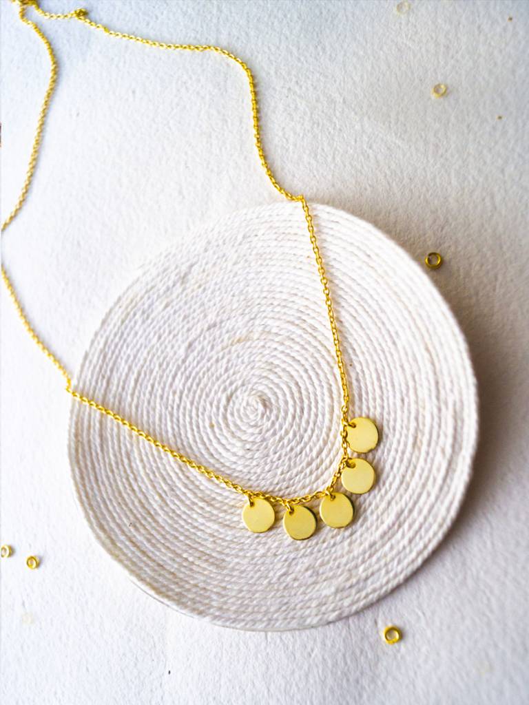 Classic Circology Gold Plated Sterling Silver Mini Necklace