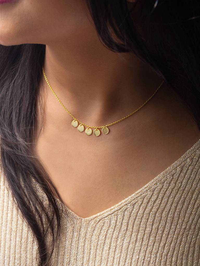 Classic Circology Gold Plated Sterling Silver Mini Necklace